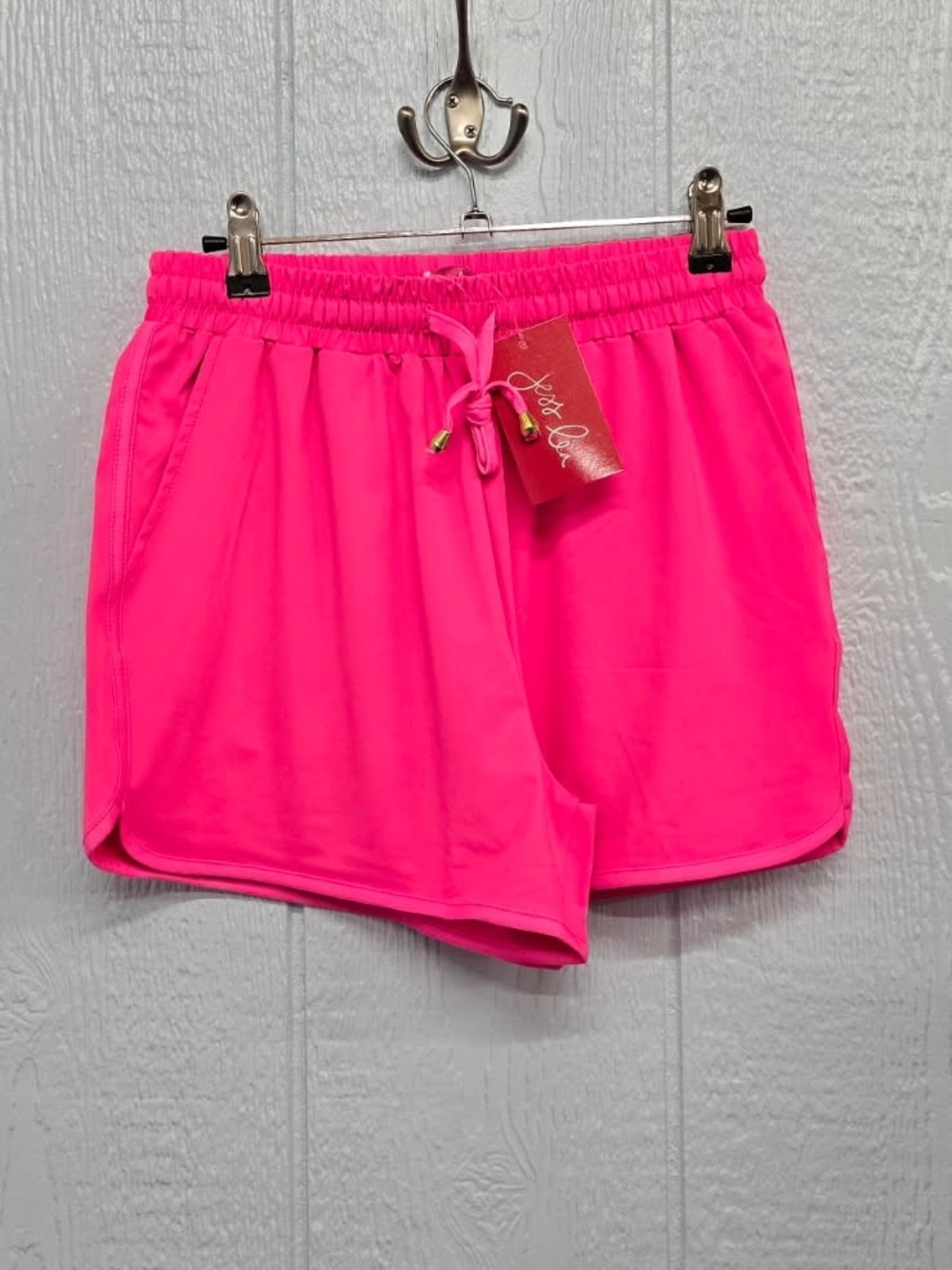 New Jess Lea Medium Neon Pink Athletic Drawstring Shorts